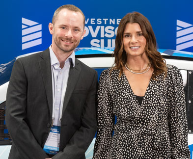 John Bielski with Danica Patrick in 2022