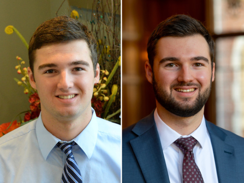 Financial Advisor Nate Tomkiewicz as an intern in 2016 and advisor in 2021