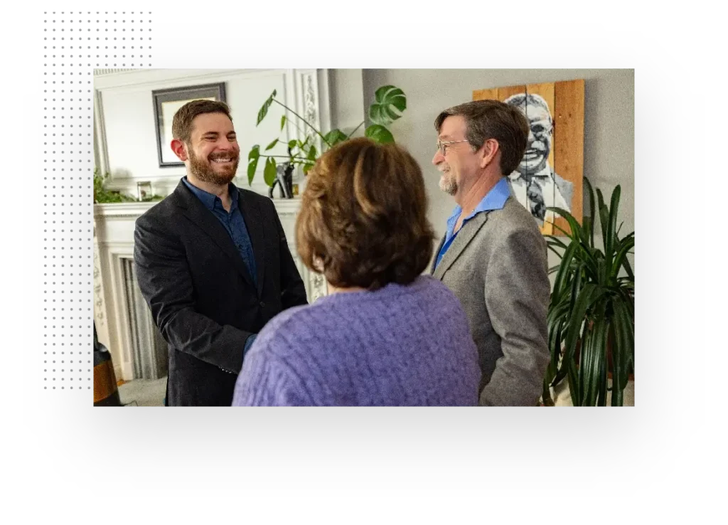 financial advisor and client