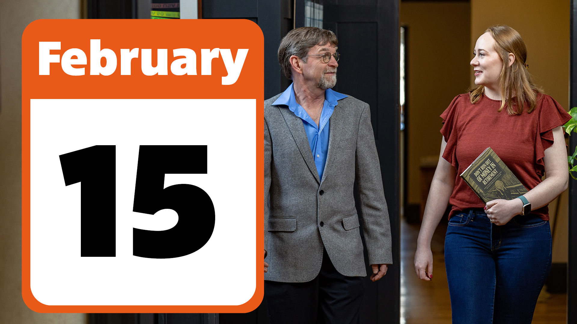 February 15 - Financial advisor Holly Simeone walks with a client