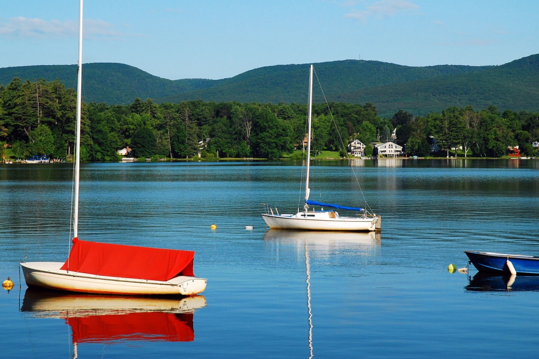 Are The Berkshires a good place to retire? Image of boats on a lake in The Berkshires