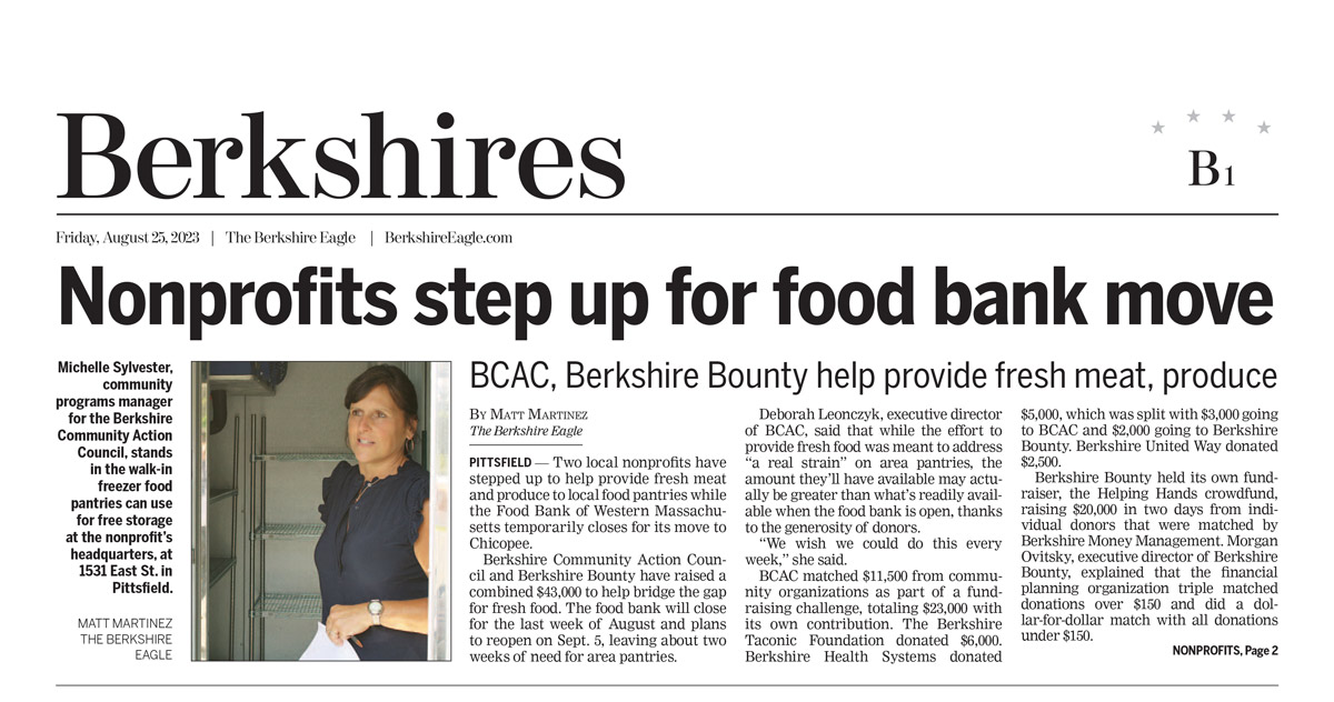 Two non-profits step up for food bank