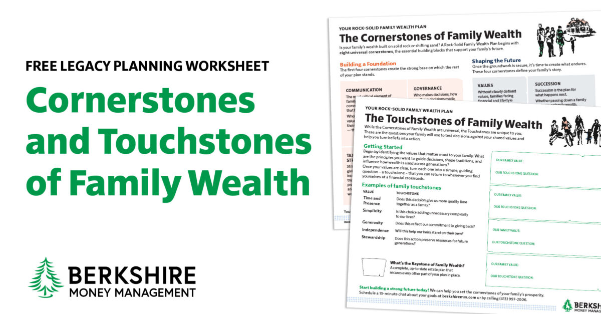 Touchstones and Cornerstones of Family Wealth | Legacy Planning Worksheet